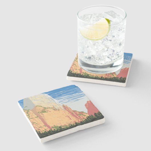 Dessous-de-verre En Pierre Parc national de Zion (Côté)