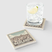 Dessous-de-verre En Pierre Parc national des Badlands (Côté)