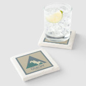 Dessous-de-verre En Pierre Parc national des Glaciers Rustique (Côté)