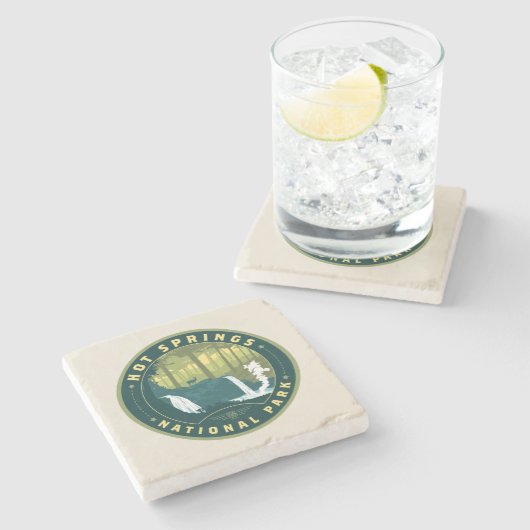 Dessous-de-verre En Pierre Parc national des sources chaudes (Côté)