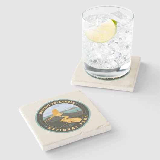 Dessous-de-verre En Pierre Parc national des volcans d'Hawaii (Côté)