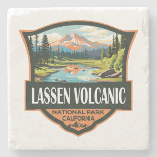Dessous-de-verre En Pierre Parc national volcanique de Lassen Illustration Vo