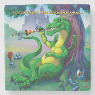 Dessous-de-verre En Pierre Parfois les victoires de dragon