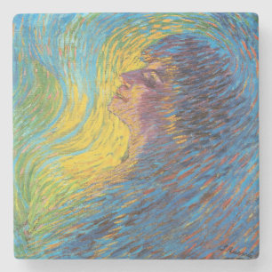Dessous-de-verre En Pierre Parfum (Portrait féminin) (par Luigi Russolo)