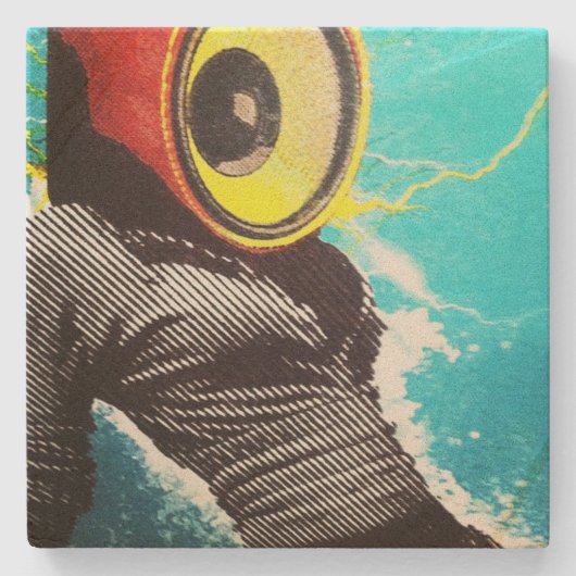 Dessous-de-verre En Pierre "Paris est" grès électrique (Devant)