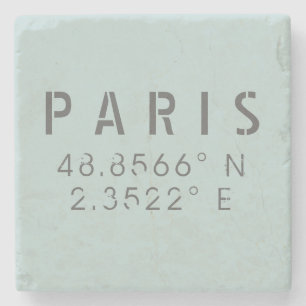 Dessous-de-verre En Pierre Paris Latitude Longitude