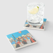 Dessous-de-verre En Pierre Paris victorien (Côté)