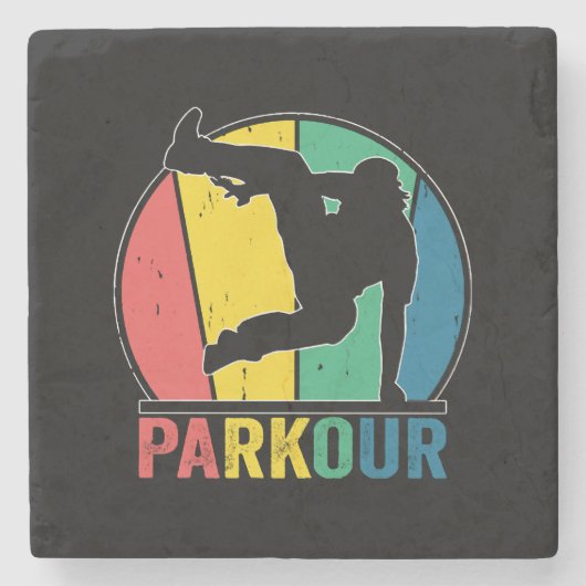 Dessous-de-verre En Pierre Parkour Free Running Training Traceur Retro (Devant)