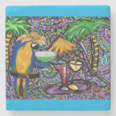 Dessous-de-verre En Pierre Parrot Beach Party (Devant)