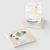 Dessous-de-verre En Pierre Parson Jack Russell Terrier Peinture - Chien Art (Côté)