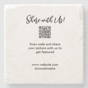 Dessous-de-verre En Pierre Partagez votre image numérisation QR code ajouter