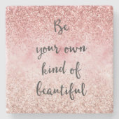 Dessous-de-verre En Pierre Parties scintillant Glam Glitzy rose Fille Étincel (Devant)