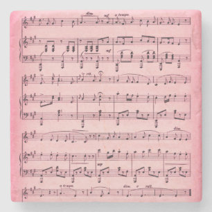 Dessous-de-verre En Pierre Partition de musique rose