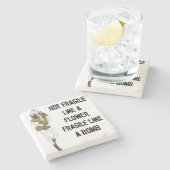 Dessous-de-verre En Pierre Pas fragile comme une fleur, fragile comme une bom (Côté)