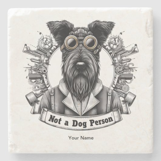 Dessous-de-verre En Pierre Pas un chien 02 (Devant)