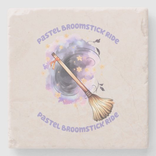Dessous-de-verre En Pierre Pastel Broomstick (Devant)