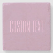 Dessous-de-verre En Pierre Pastel Purple & Pink clair | Texte modifiable mode (Devant)