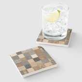 Dessous-de-verre En Pierre Patchwork rustique (Côté)