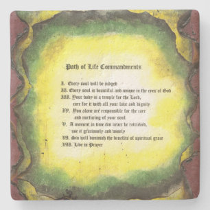 Dessous-de-verre En Pierre Path of Life Commandments