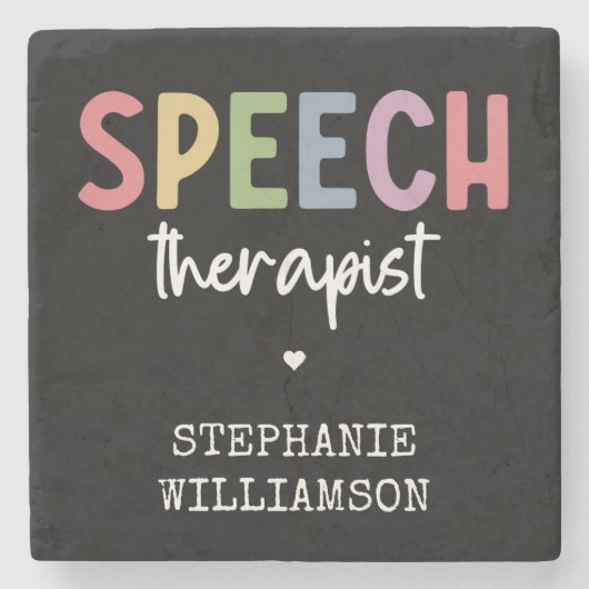 Dessous-de-verre En Pierre Pathologiste orthophoniste sur mesure SLP (Devant)