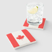 Dessous-de-verre En Pierre Patriotic National Flag of Canada (Côté)