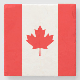 Dessous-de-verre En Pierre Patriotic National Flag of Canada