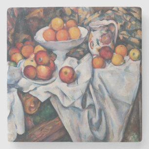 Dessous-de-verre En Pierre Paul Cezanne - Nature morte, pommes et oranges