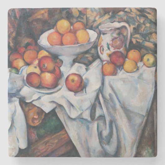 Dessous-de-verre En Pierre Paul Cezanne - Vie morte, Pommes et Oranges (Devant)