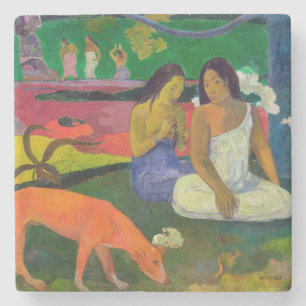 Dessous-de-verre En Pierre Paul Gauguin   Arearea (le chien rouge), 1892