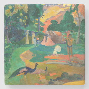 Dessous-de-verre En Pierre Paul Gauguin - Paysage aux paons / Matamoe