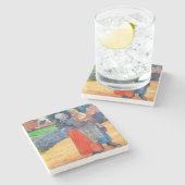 Dessous-de-verre En Pierre Paul Gauguin - Paysannes Bretonnes (Côté)