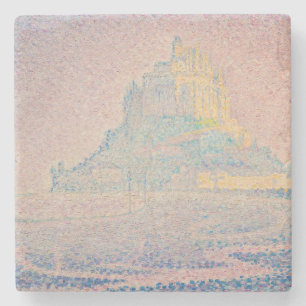 Dessous-de-verre En Pierre Paul Signac - Mont Saint Michel, Brume et Soleil