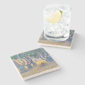 Dessous-de-verre En Pierre Paul Signac - Place des Lices, Saint-Tropez (Côté)