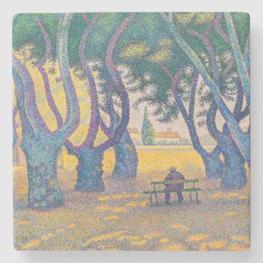 Dessous-de-verre En Pierre Paul Signac - Place des Lices, Saint-Tropez (Devant)