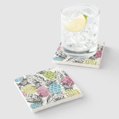 Dessous-de-verre En Pierre Paumes de grunge d'ananas (Côté)