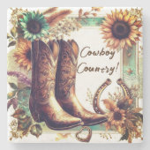 Dessous-de-verre En Pierre Pays Cowboy Russe Ouest (Devant)