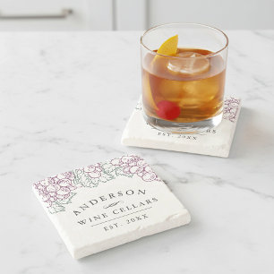 Dessous-de-verre En Pierre Pays du vin   Cave à vin maison personnalisée