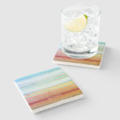 Dessous-de-verre En Pierre Paysage Abstrait et vos mots (Côté)