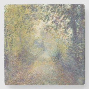 Dessous-de-verre En Pierre Paysage dans les bois (par Pierre-Auguste Renoir)