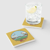 Dessous-de-verre En Pierre Paysage d'automne (Côté)