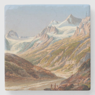 Dessous-de-verre En Pierre Paysage de la montagne de Silvretta - Ignaz Dorn