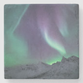 Dessous-de-verre En Pierre Paysage des aurores boréales (Devant)