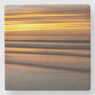 Dessous-de-verre En Pierre Paysage marin abstrait au coucher du soleil, CA