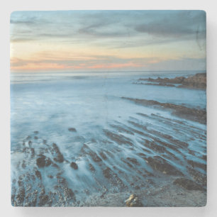 Dessous-de-verre En Pierre Paysage marin bleu au coucher du soleil, Californi