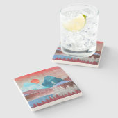 Dessous-de-verre En Pierre Paysage Silver Eagle (Côté)