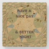 Dessous-de-verre En Pierre Peace Love Unity Dessous de verre de pierre (Devant)