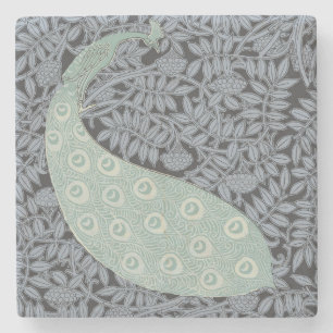 Dessous-de-verre En Pierre Peacock Art Nouveau Bird Classic