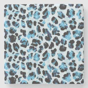 Dessous-de-verre En Pierre Peau de Cheetah léopard : Aquarelle teinture Vinta