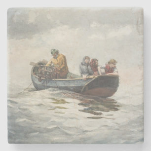 Dessous-de-verre En Pierre Pêche au crabe (par Winslow Homer)