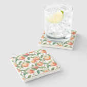 Dessous-de-verre En Pierre Pêches Fruit (Côté)